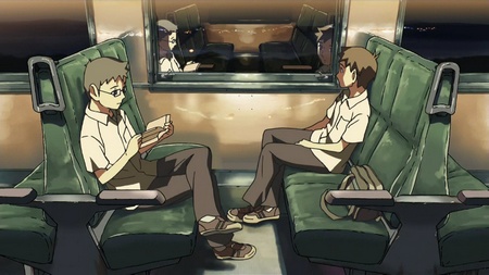 Hiroki und Tayura in der Bahn