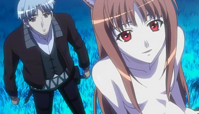 Horo läuft fast die komplette erste Episode über nackt herum. Zu sehen gibt es trotzdem nichts. Spice And Wolf