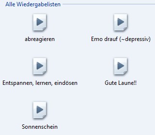 WMP-Wiedergabelisten
